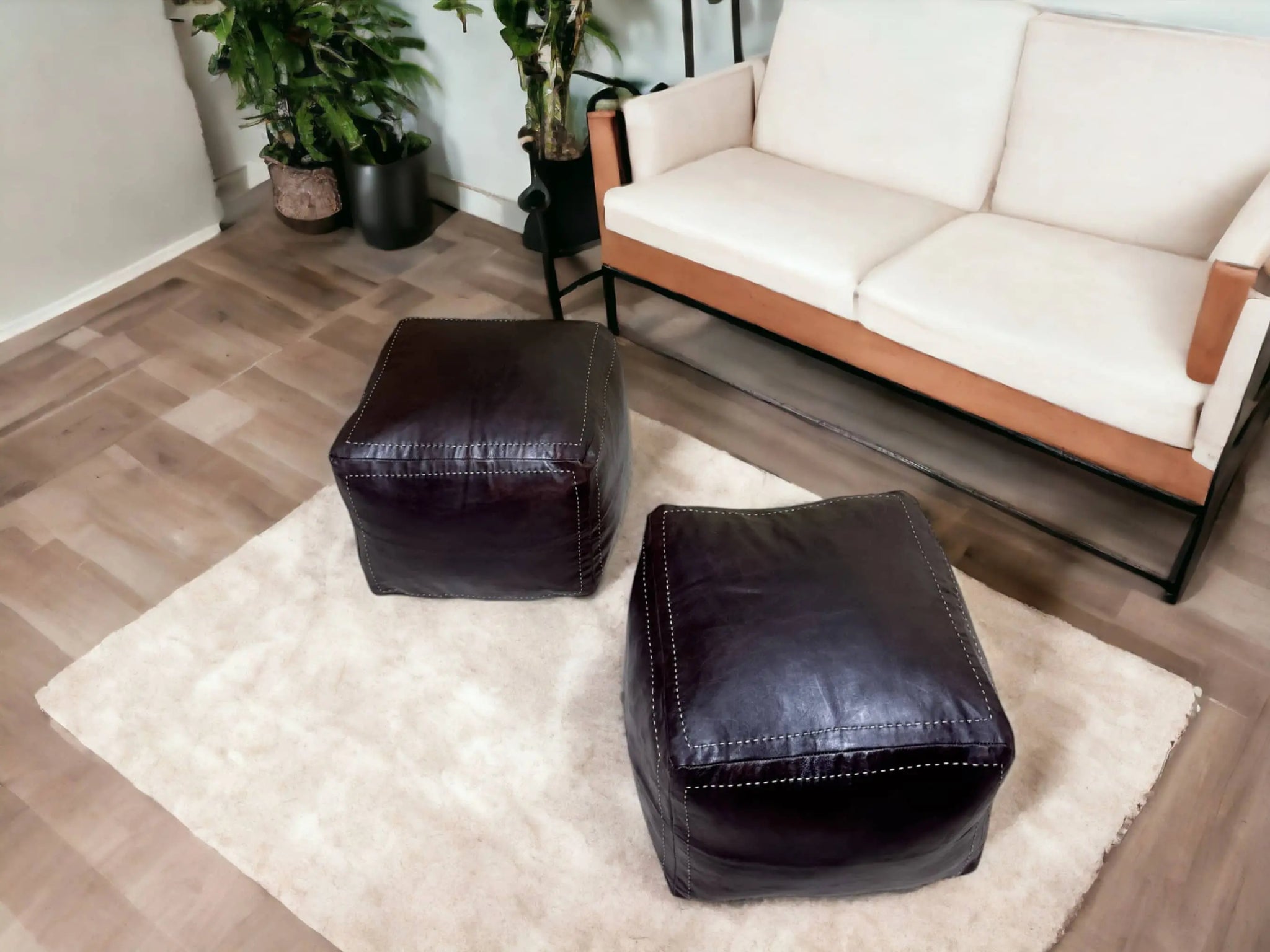 Moroccan Brown Square Pouf: A Timeless Treasure of Berber Craftsmanship Soukdecor