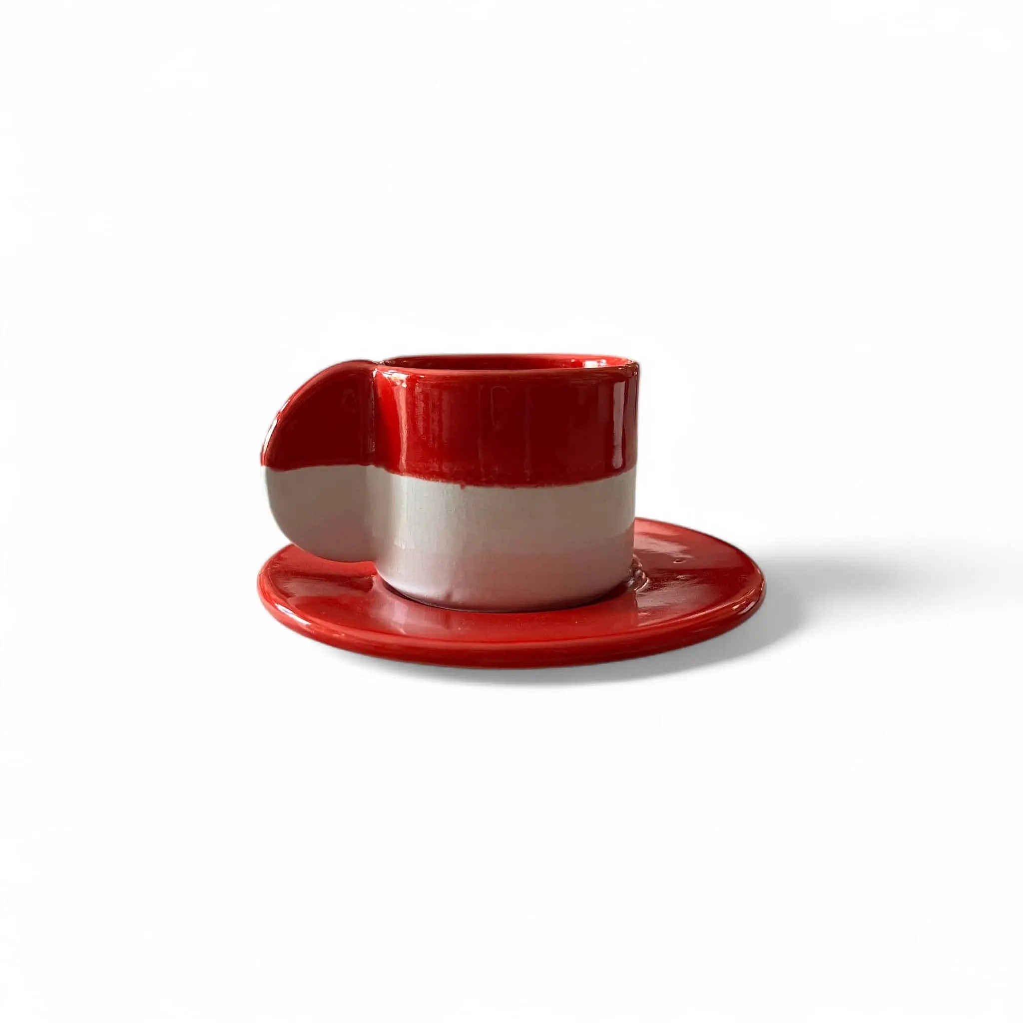 Modern Moroccan Espresso Cup & Saucer – Set of 4 per Color Soukdecor