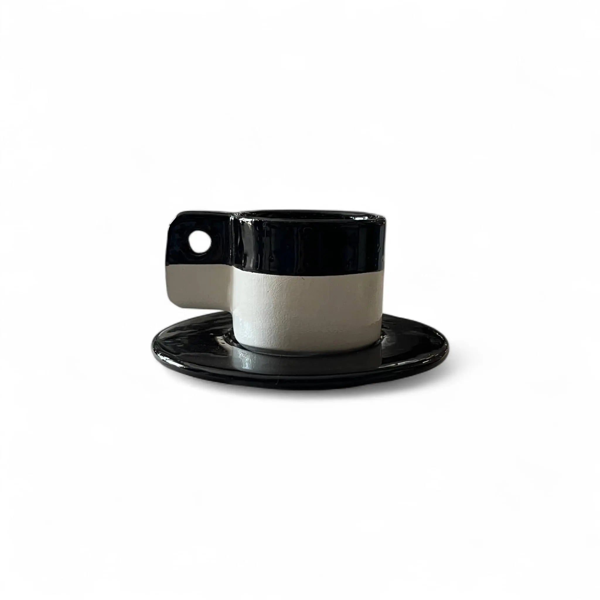 Modern Moroccan Espresso Cup & Saucer – Set of 4 per Color Soukdecor