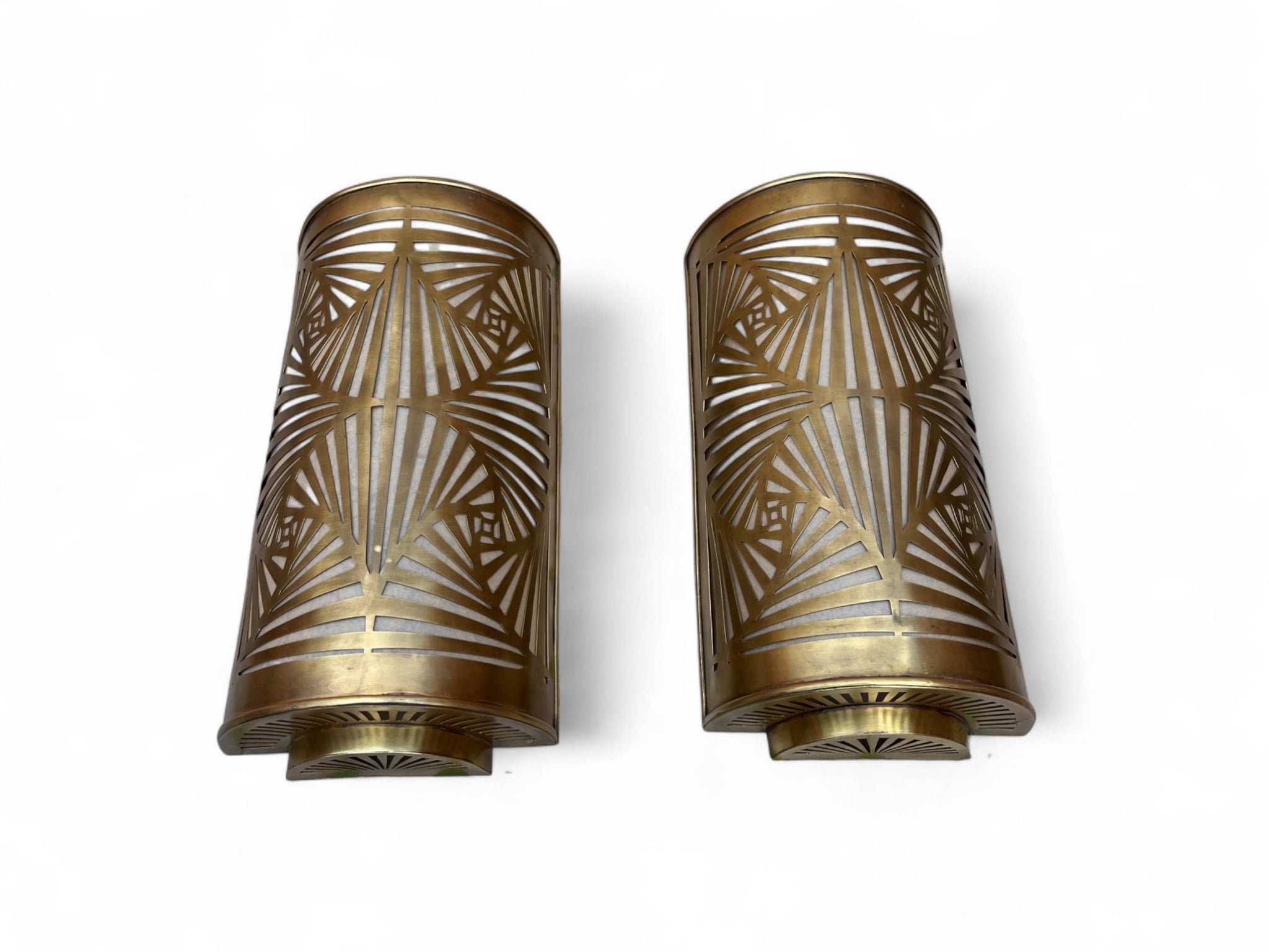 Set of 2 Handmade Moroccan Brass Wall Sconces – Intricate Filigree Lighting for Warm, Ambient Glow Soukdecor