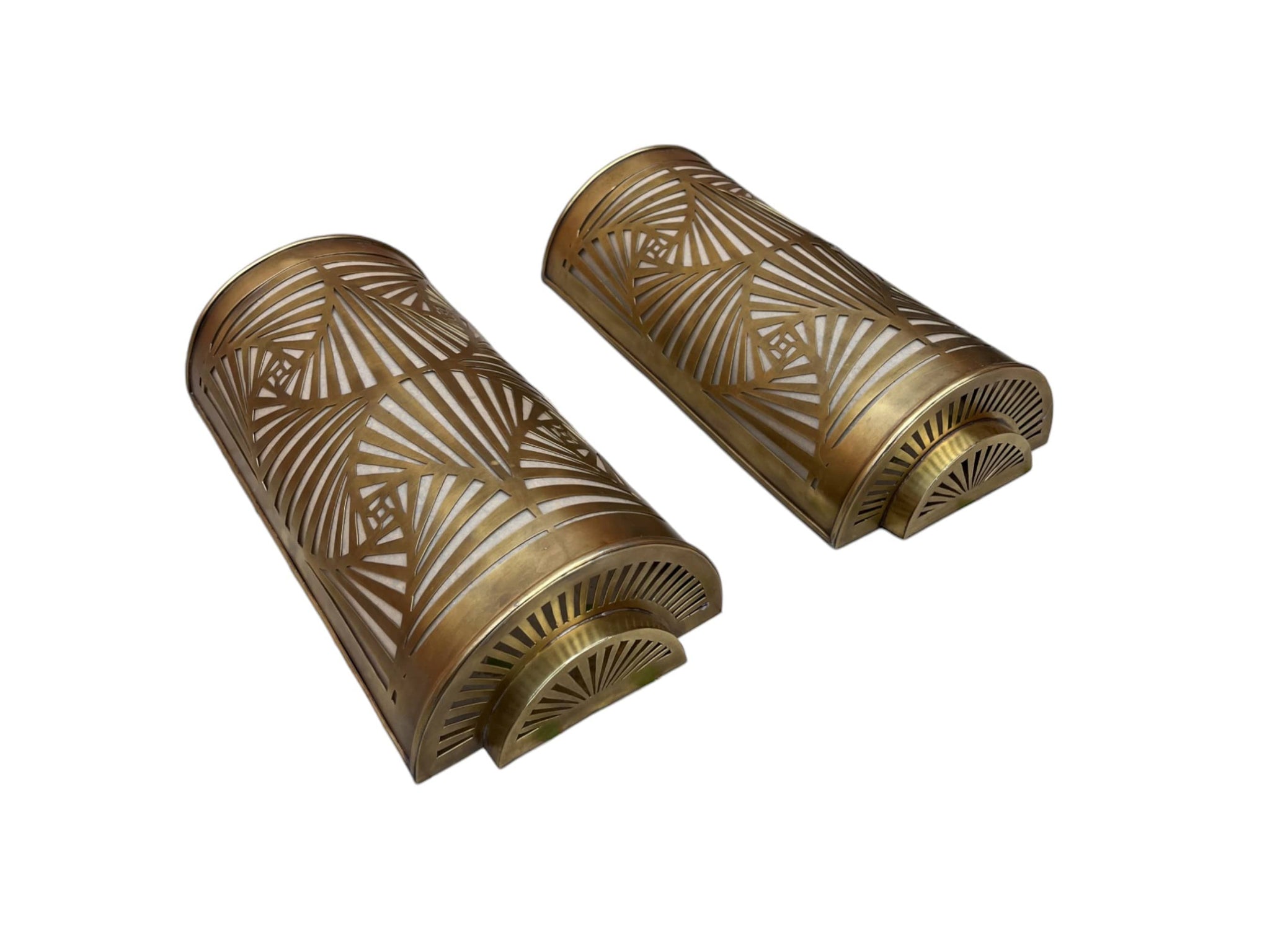 Set of 2 Handmade Moroccan Brass Wall Sconces – Intricate Filigree Lighting for Warm, Ambient Glow Soukdecor