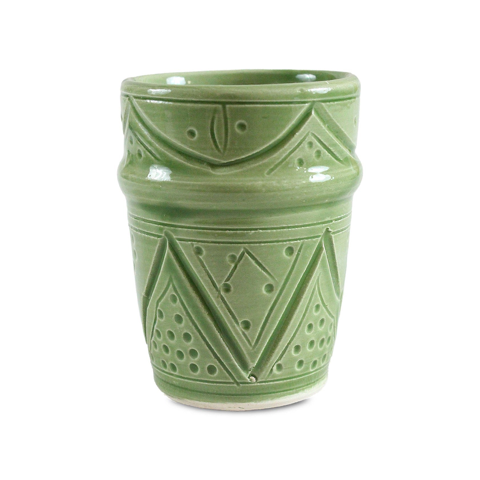 Oriental Green Engraved Mug Soukdecor