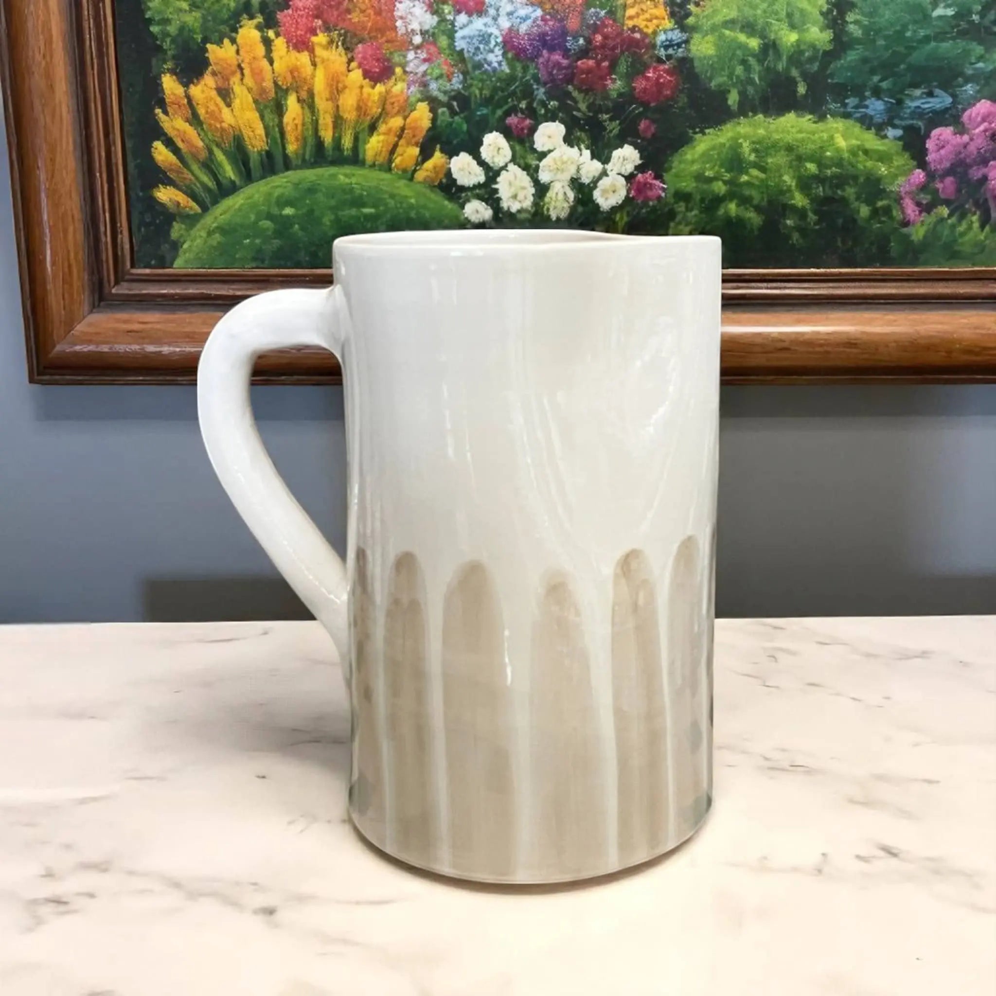 Add Subtle Elegance with This Handmade & Handpainted Neutral Carafe (18 cm) Soukdecor