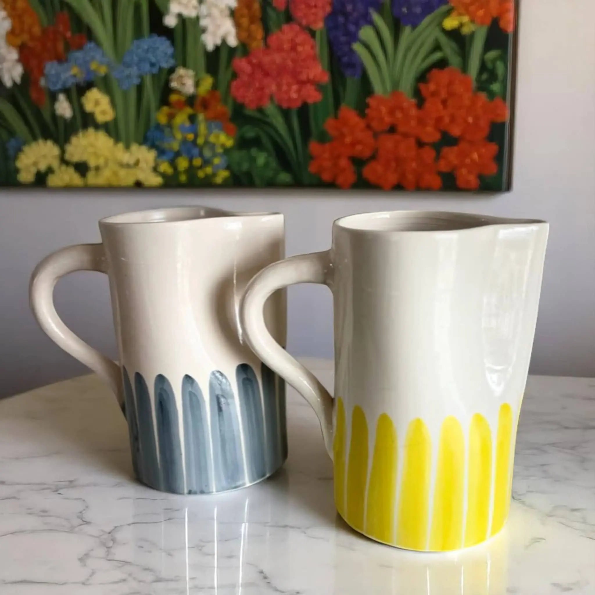 Add Subtle Elegance with This Handmade & Handpainted Neutral Carafe (18 cm) Soukdecor