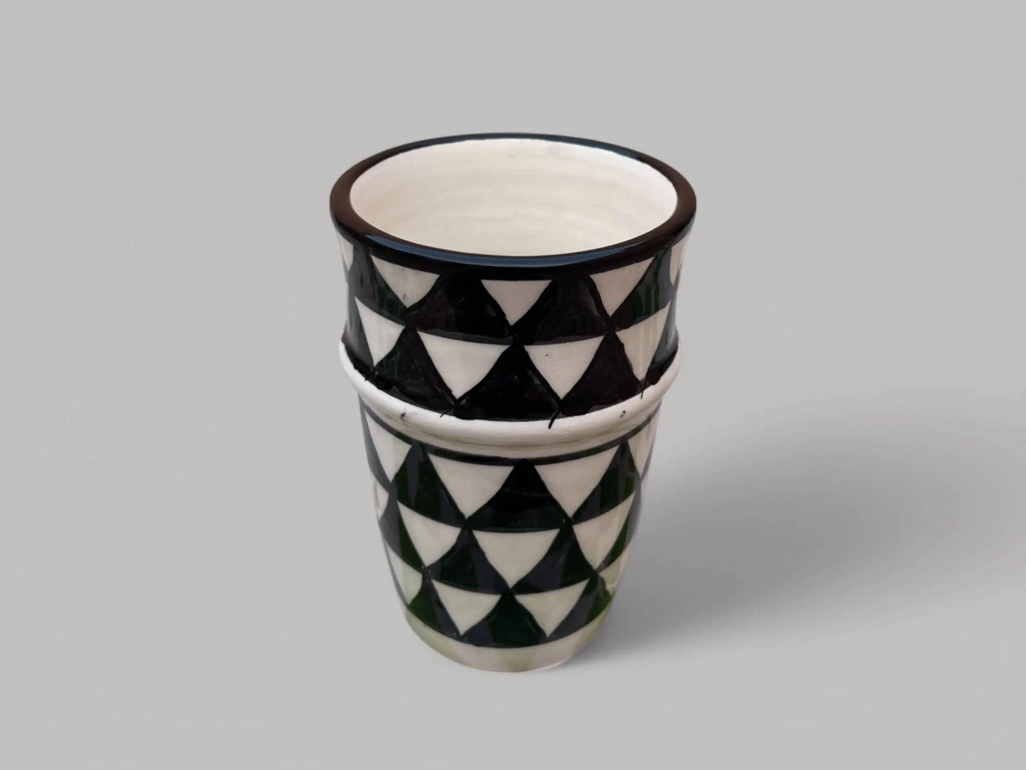 Handmade Fes Pottery Mug – Moroccan Ceramic Tea & Coffee Cup (Set of 5) Soukdecor
