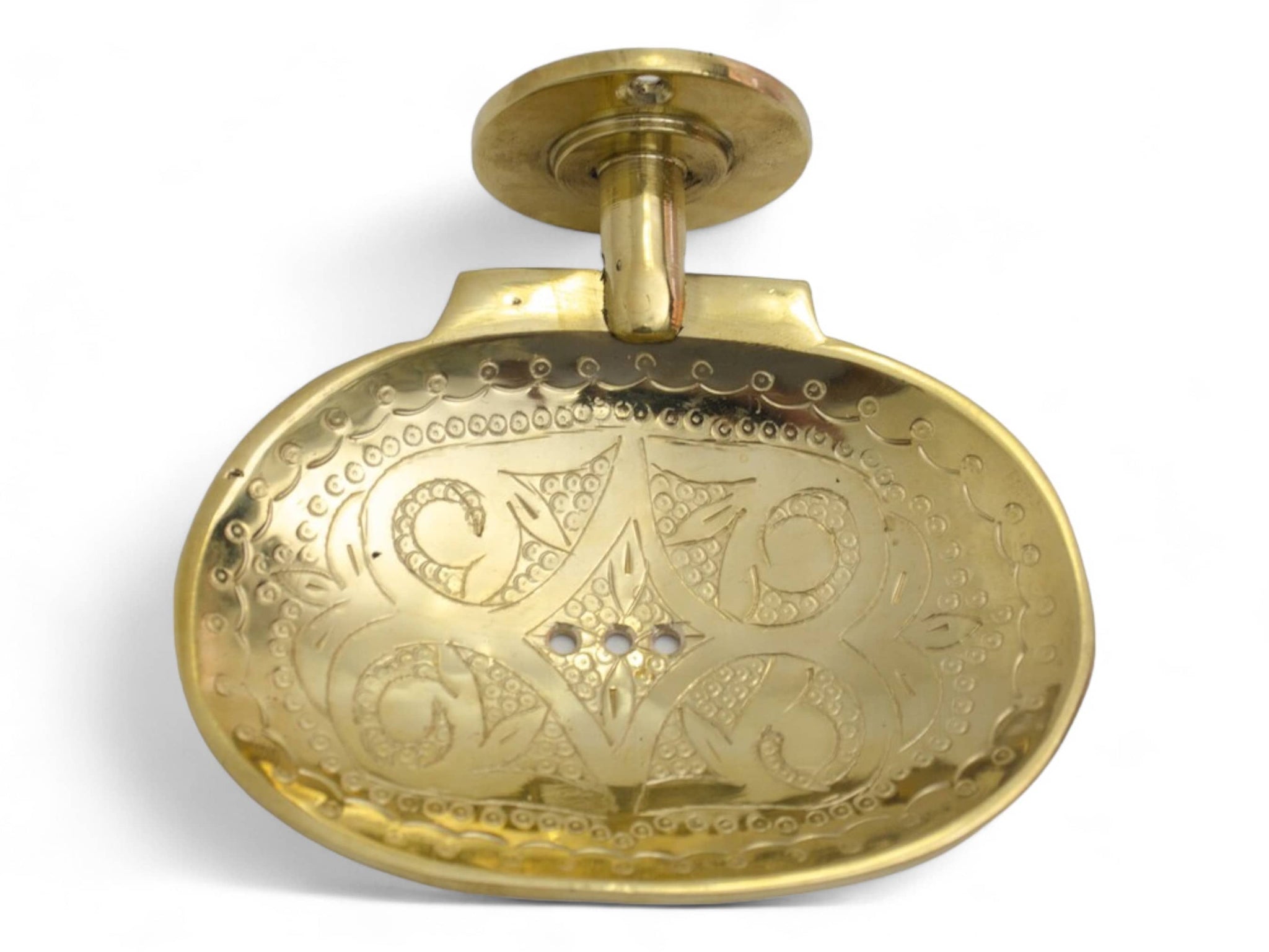 Handcrafted Solid Brass Wall-Mounted Soap Holder - Elegant Bathroom Soap Dish Soukdecor