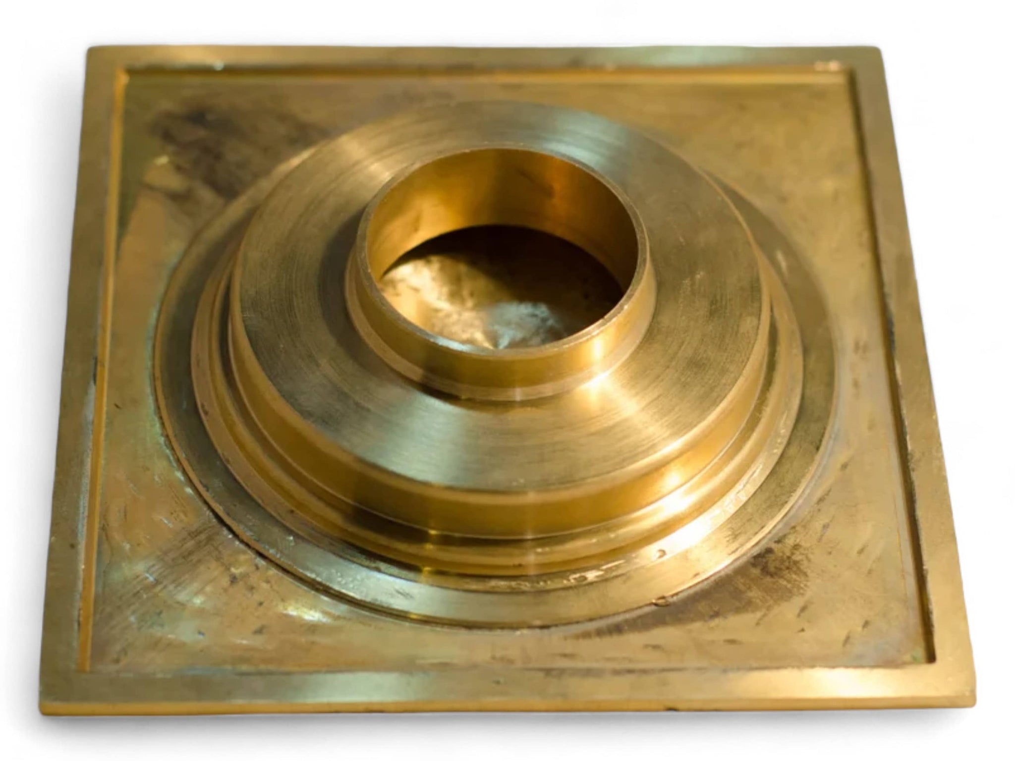 Engraved Solid Brass Floor Drain - Elegant Square Shower Drain Soukdecor