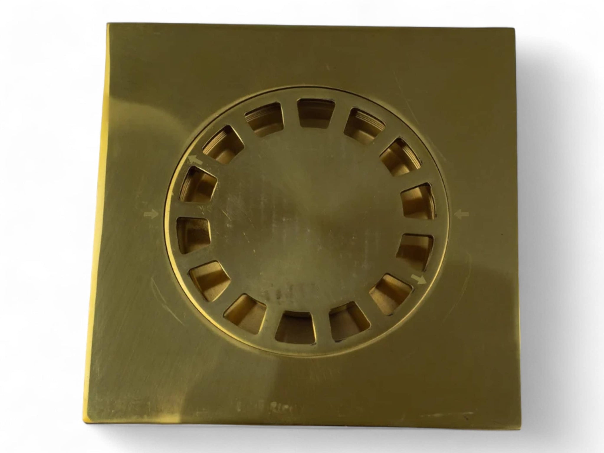 Unlacquered Solid Brass Floor Drain - Elegant Square Shower Drain Soukdecor