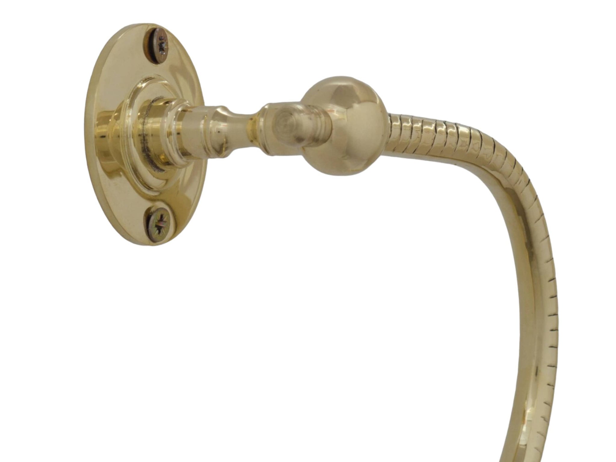Handcrafted Brass Towel Holder - Wall Mount Towel Hanger and Hook for Powder Room Soukdecor