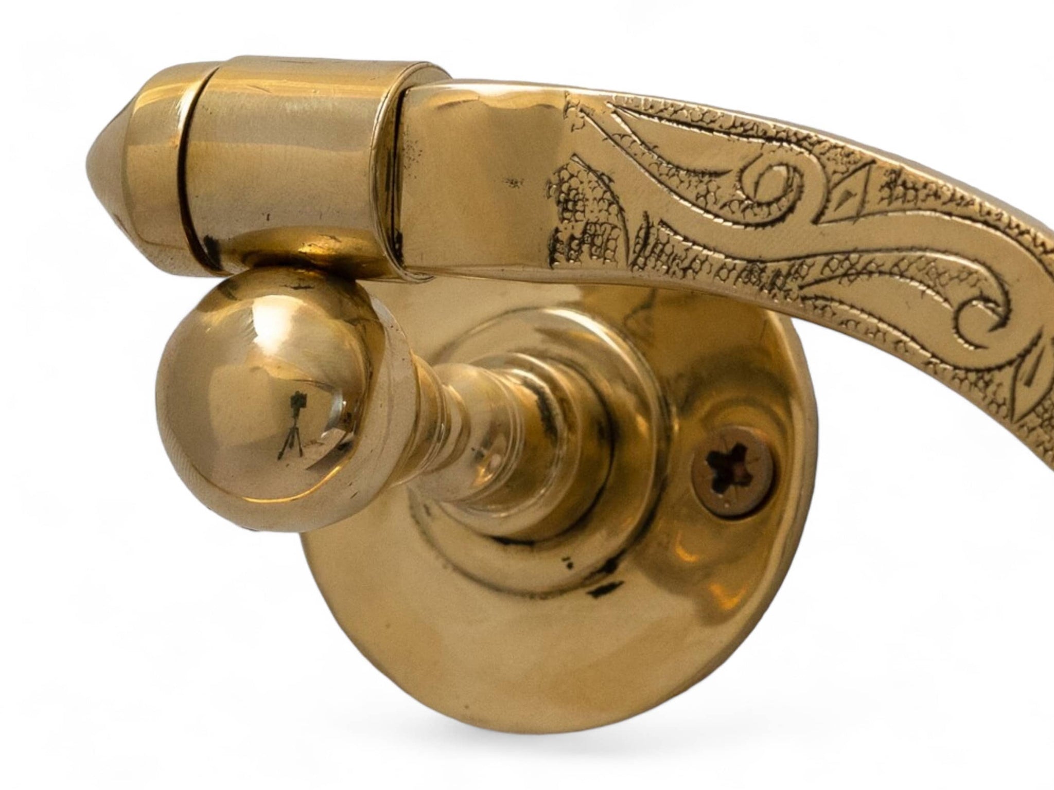 Handcrafted Unlacquered Brass Towel Holder - Wall Mount Towel Hook and Hanger Soukdecor