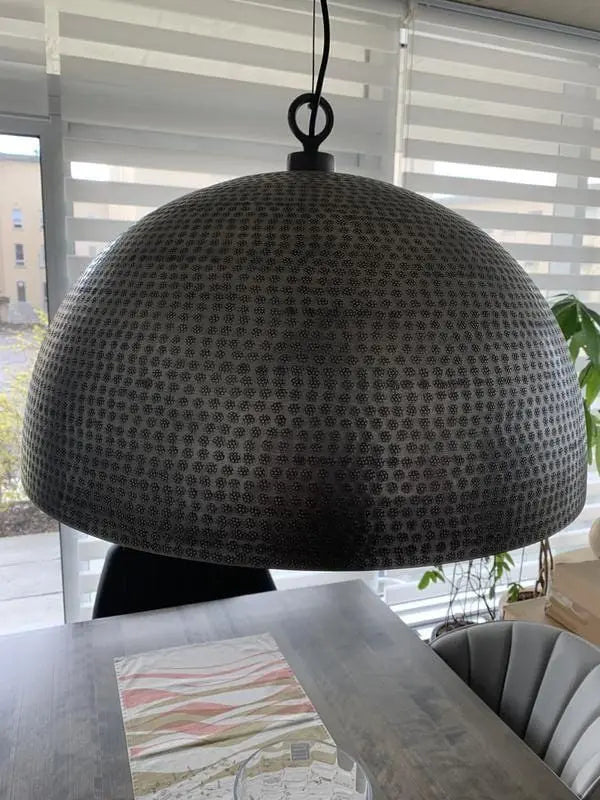 Black Dome Pendant Light Brass  black Hanging Lamp, Lampshades Lighting, art Deco lamp . Soukdecor