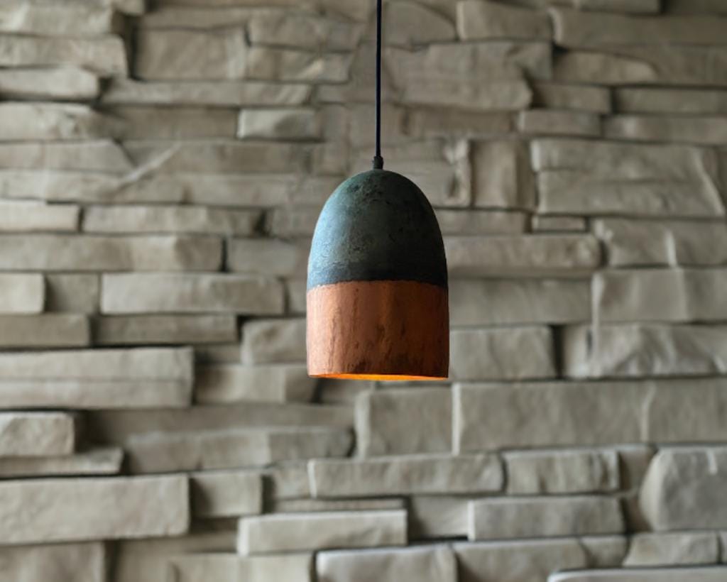 Handcraft Copper Farmhouse Light Fixture – Handmade Rustic Pendant Light for Kitchen Island