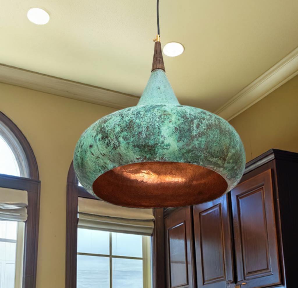 Vintage Copper Ceiling Light – Elegant Copper Pendant Light for Kitchen Island