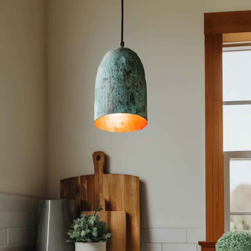 Handmade Copper Farmhouse Pendant Light – Rustic Kitchen Island Hanging Lamp