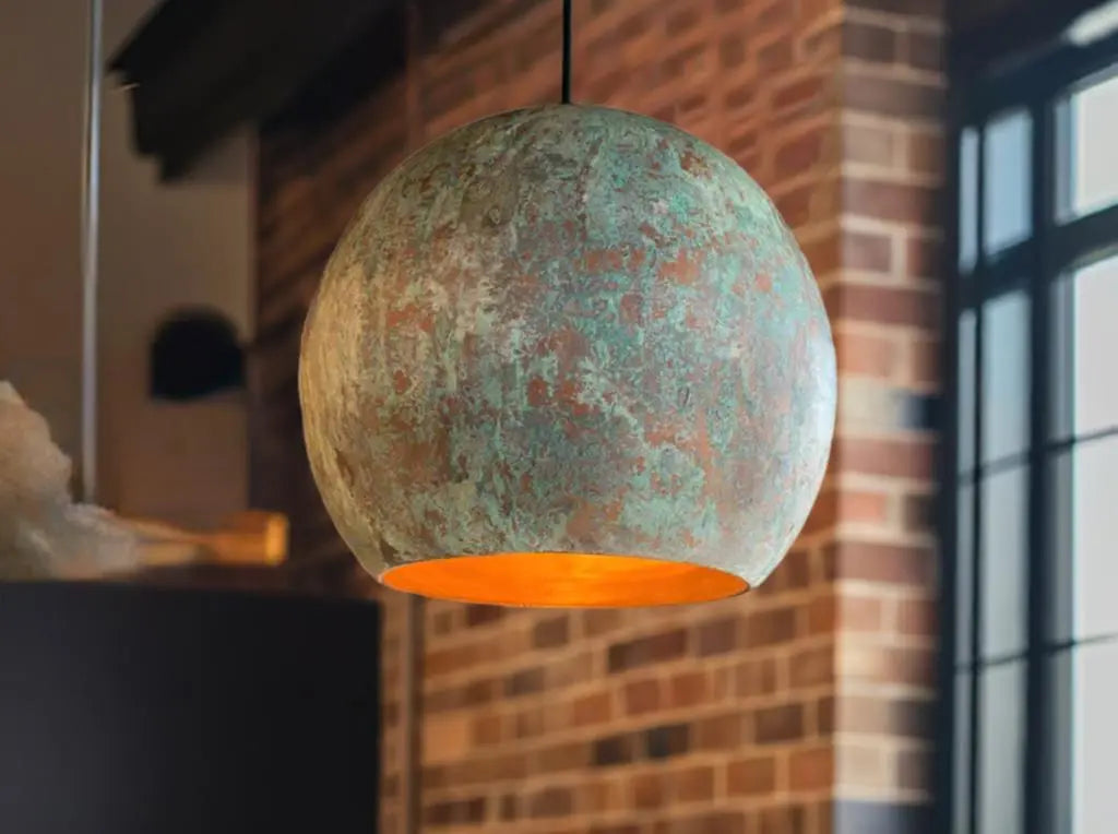 Handmade Copper Rustic Pendant Light – Vintage Industrial Hanging Lamp for Kitchen or Dining Room Soukdecor