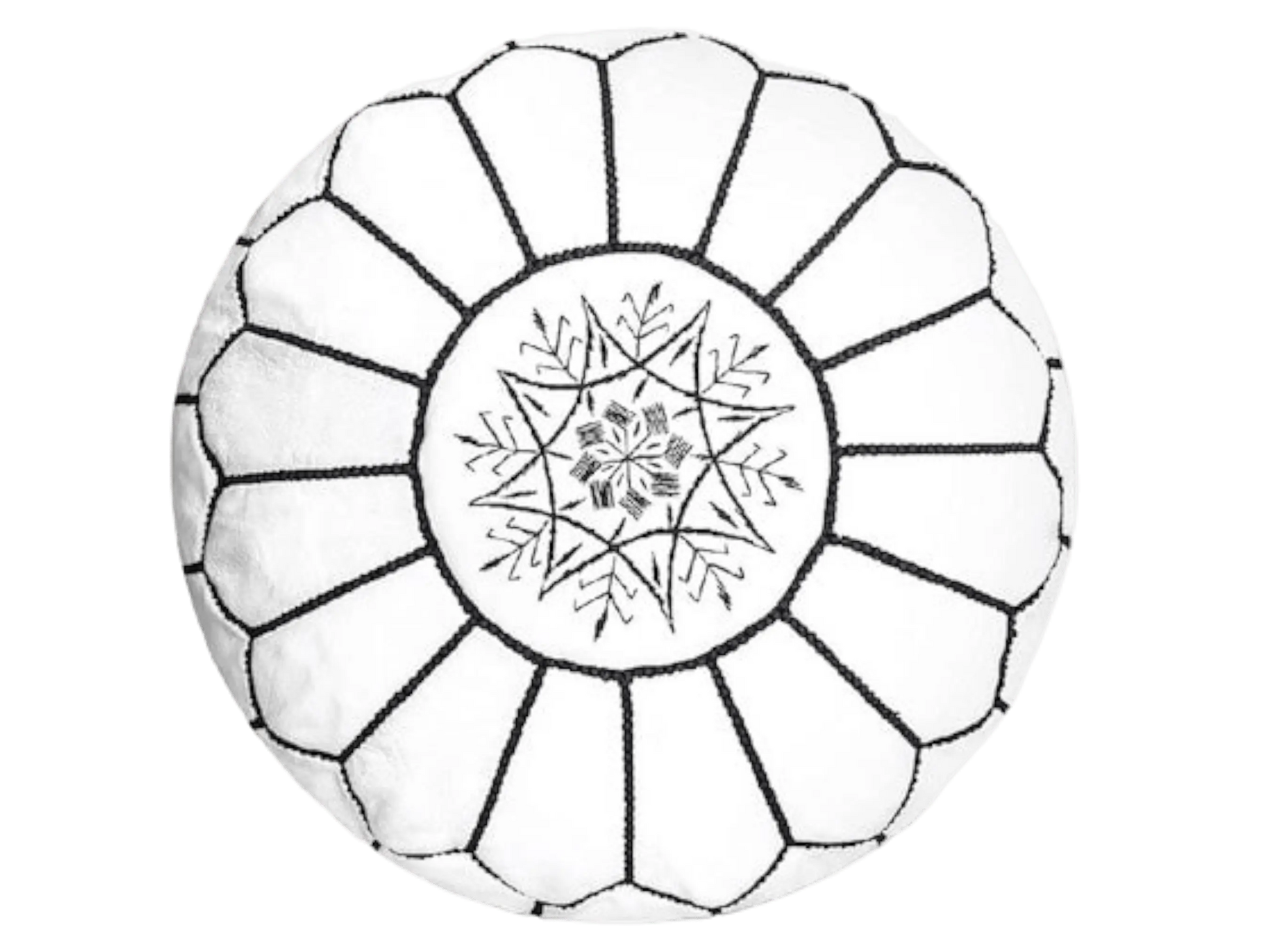 Moroccan  Round Pouf – Cozy Comfort in Earthy Elegance Soukdecor